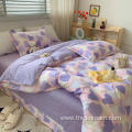 Romantic Houses bed sheet cover bedding pillowcase set